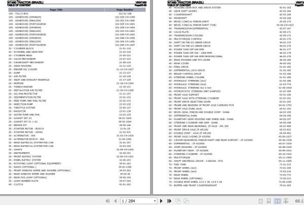 Challenger Tractor WT460 Parts Catalog VBWT460 1
