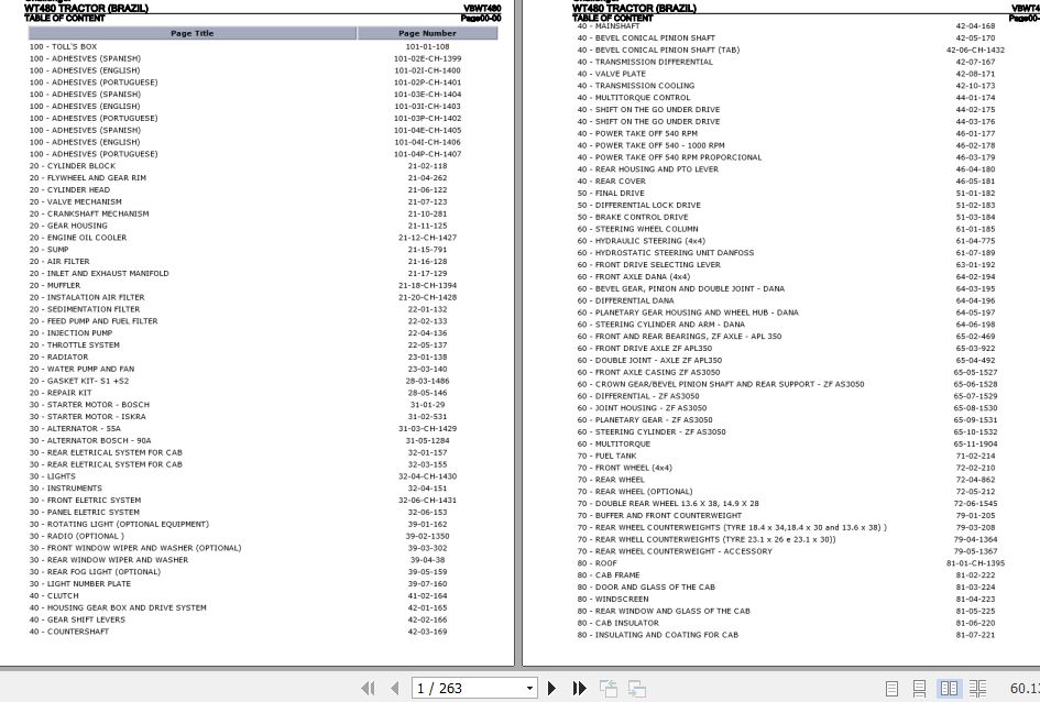 Challenger Tractor WT480 Parts Catalog VBWT480 1