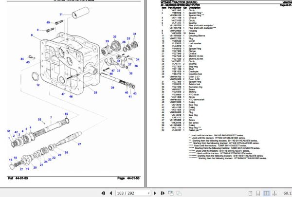 Challenger Tractor WT540B Parts Catalog VBWT540B 3
