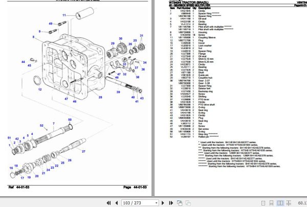 Challenger Tractor WT540HI Parts Catalog VBWT540H 3
