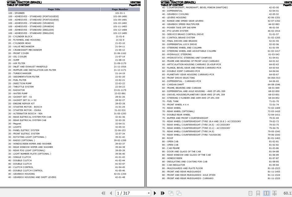 Challenger Tractor WT590 Parts Catalog VBWT590 1