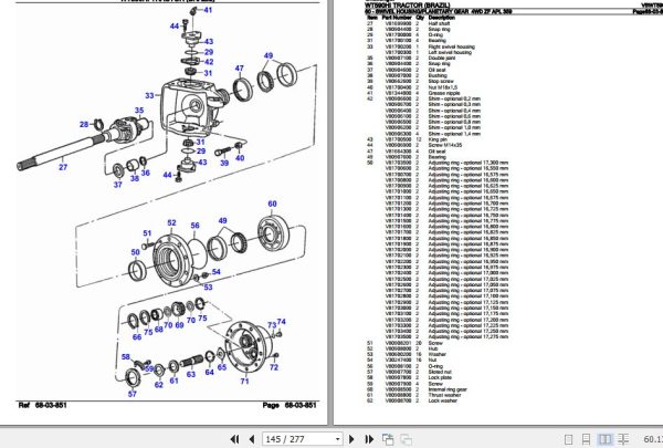 Challenger Tractor WT590HI Parts Catalog VBWT590H 3
