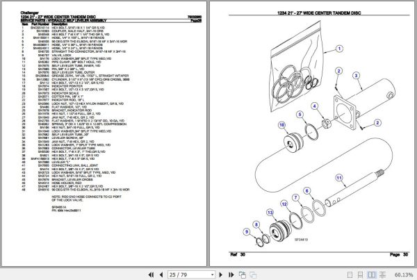 Challenger Wide Center Tandem Disc 1234 21 27 Parts Catalog 79032960 2
