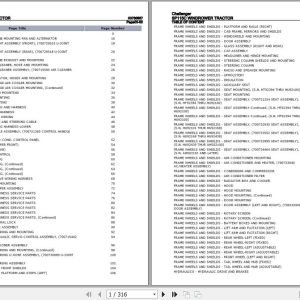 Challenger Windrower Tractor SP115C Parts Catalog 00730567 1