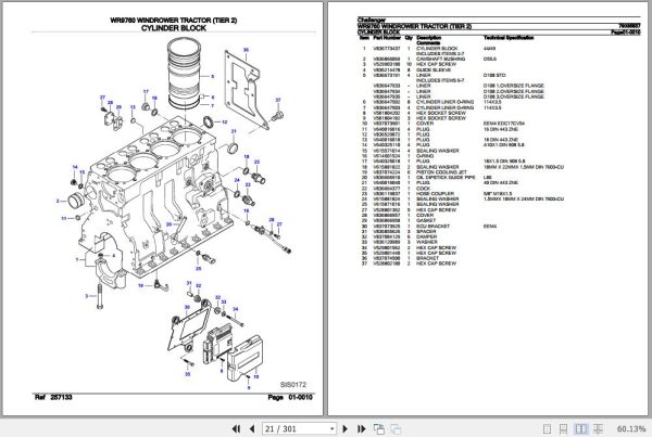 Challenger Windrower Tractor Tier 2 WR9760 Parts Catalog 79035837 3