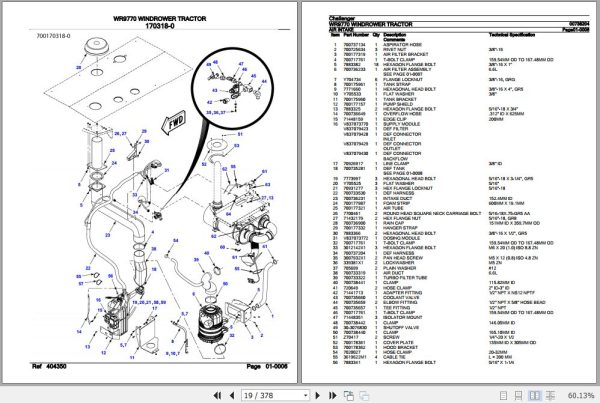 Challenger Windrower Tractor WR9770 Parts Catalog 00738204 3