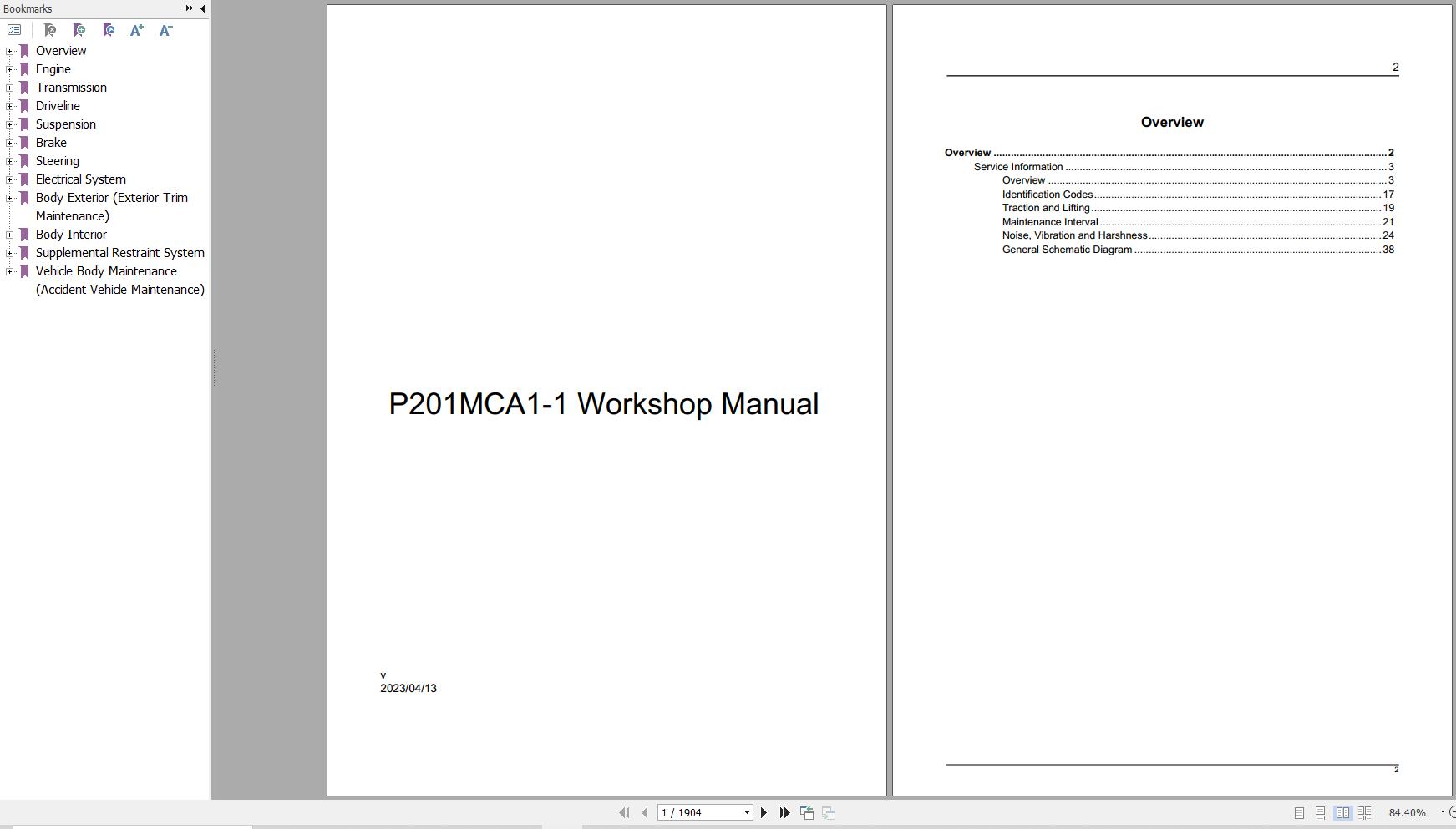 Changan Hunter Plus 2023 Workshop Manual 1