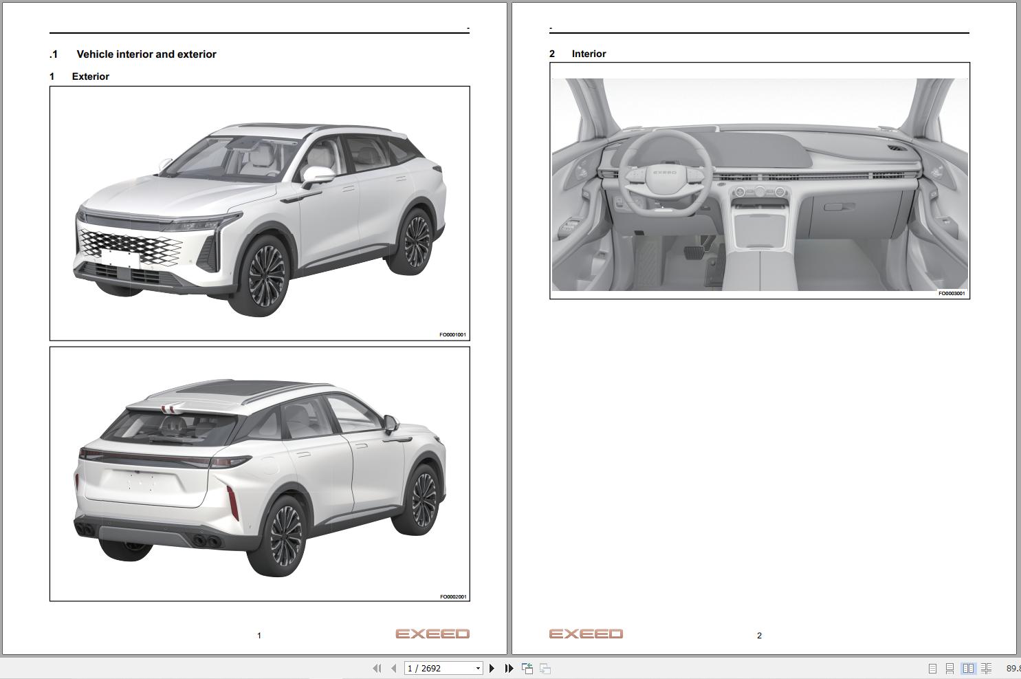 Chery Exeed RX C DM 2023 2024 Workshop Manual 1