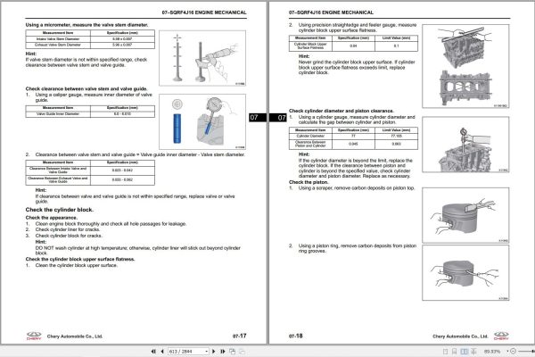 Chery Tiggo 7 Pro T1E 2020 Service Manual 2 1