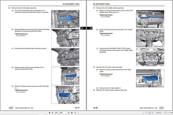 Chery Tiggo 7 Pro T1E 2020 Service Manual 4