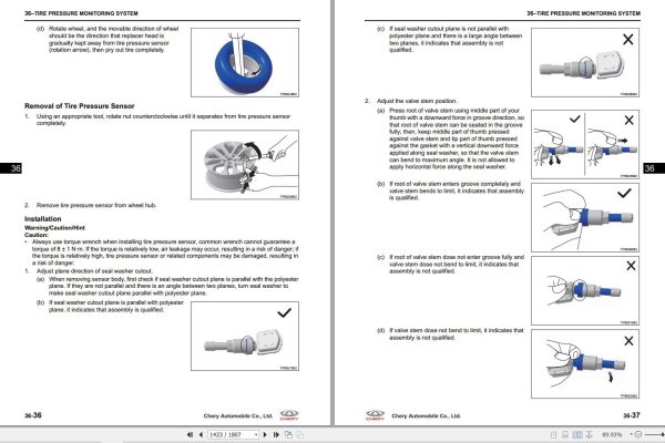 Chery Tiggo 8 T1D T18 2.0TCVT25 2020 Service Manual 3