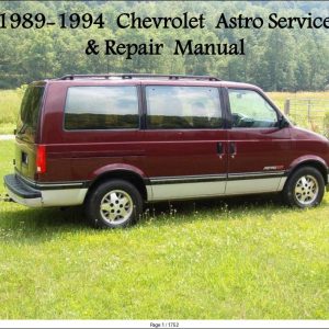 Chevrolet Astro 1989 1994 Service Repair Manual 1