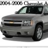 Chevrolet Avalanche 2004 2006 Service Repair Manual 1
