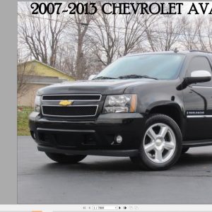 Chevrolet Avalanche 2007 2013 Service Repair Manual 1