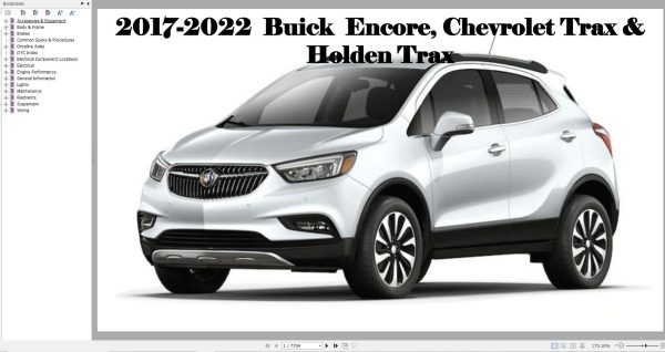 Chevrolet Buick Encore Trax Holden Trax 2013 2016 Service Repair Manual 1