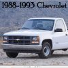 Chevrolet CK Pickup 1988 1993 Service Repair Manual 1