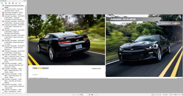 Chevrolet Camaro 2016 2018 Service Repair Manual 1