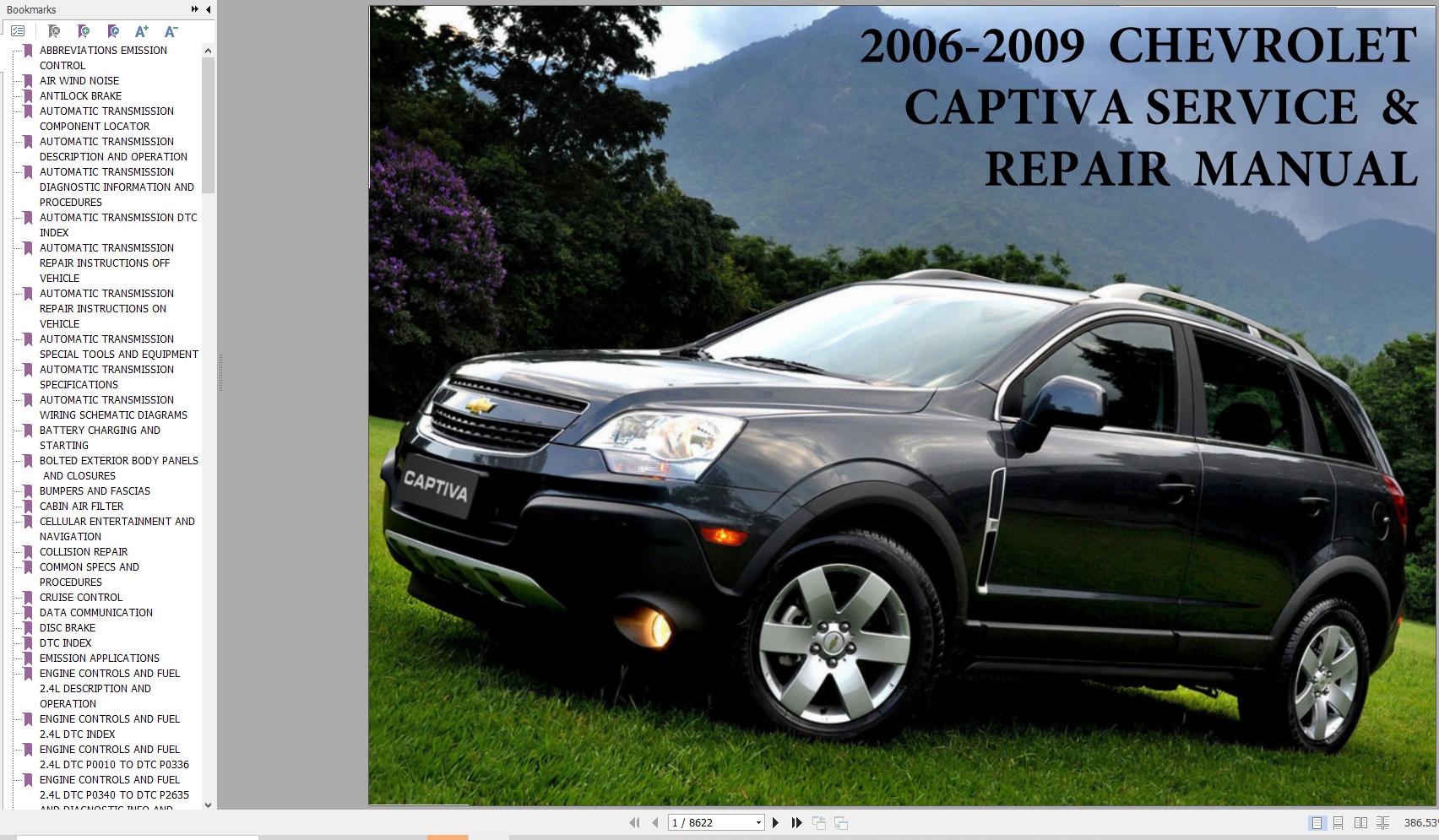 Chevrolet Captiva 2006 2009 Service Repair Manual 1
