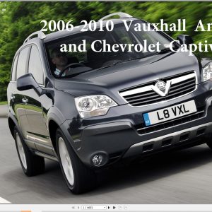 Chevrolet Captiva and Vauxhall Antara 2006 2010 Service Repair Manual 1