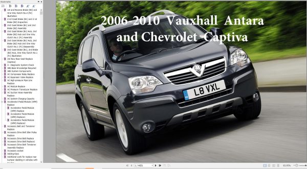 Chevrolet Captiva and Vauxhall Antara 2006 2010 Service Repair Manual 1