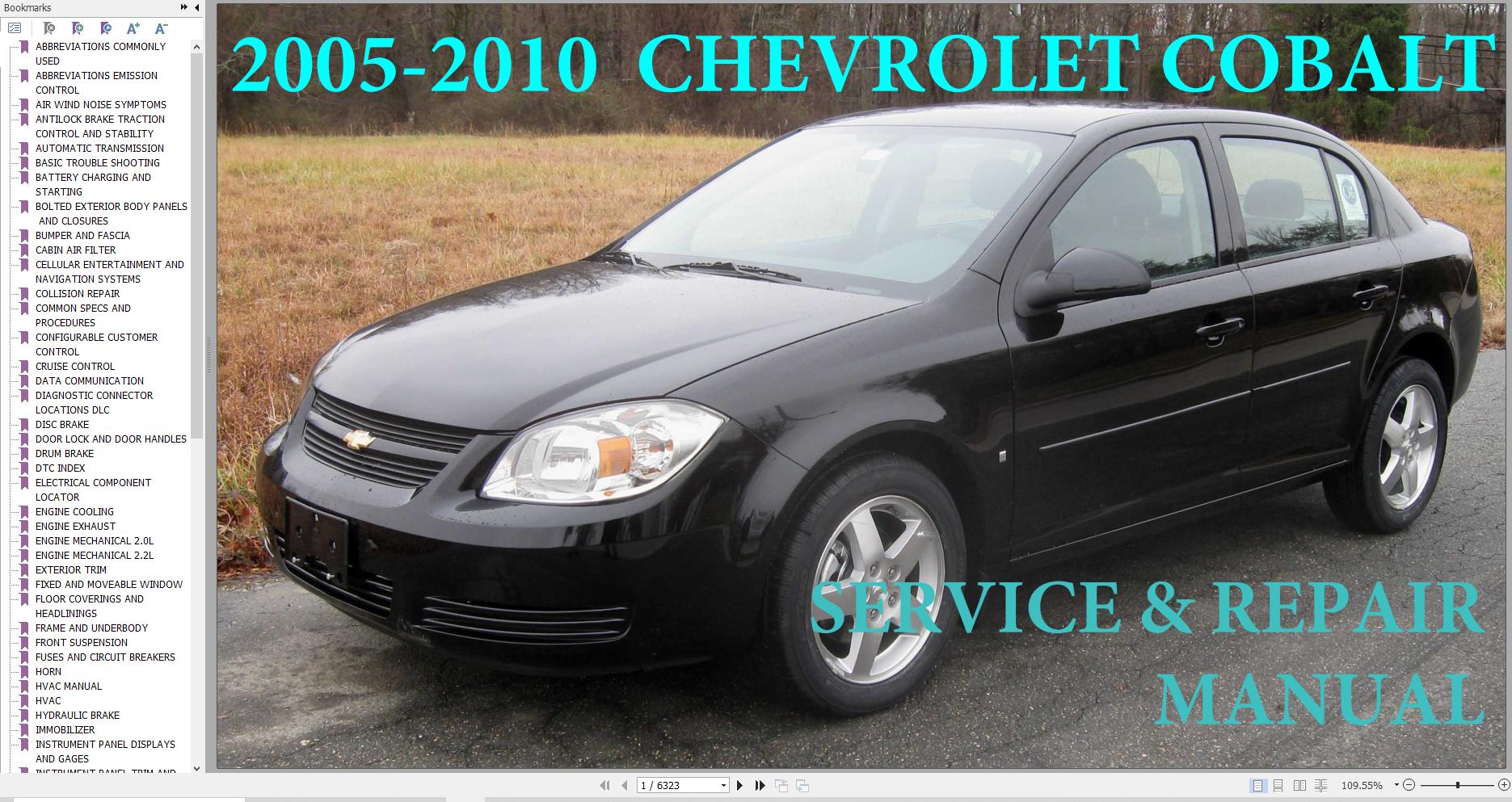 Chevrolet Cobalt 2005 2010 Service Repair Manual 1