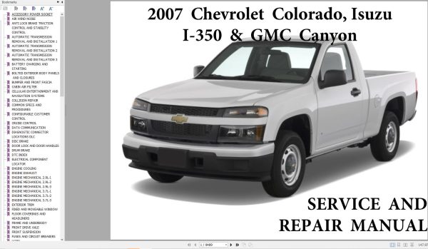 Chevrolet Colorado Isuzu I 350 GMC Canyon 2007 Service Repair Manual 1