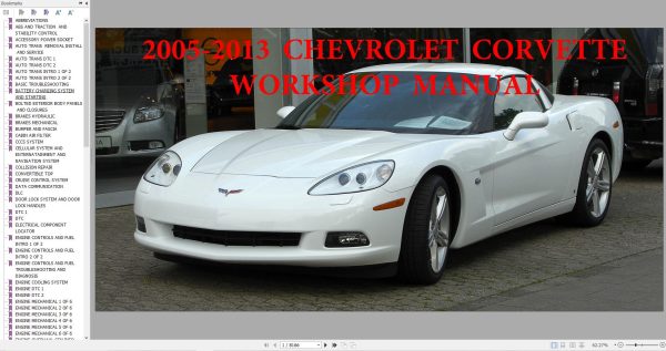 Chevrolet Corvette 2005 2013 Service Repair Manual 1