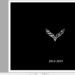 Chevrolet Corvette C7 2014 2019 Service Repair Manual 1