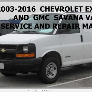 Chevrolet Express GMC Savana Van 2003 2016 Service Repair Manual 1