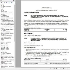 Chevrolet G Series P Series 1994 Service Repair Manual 1