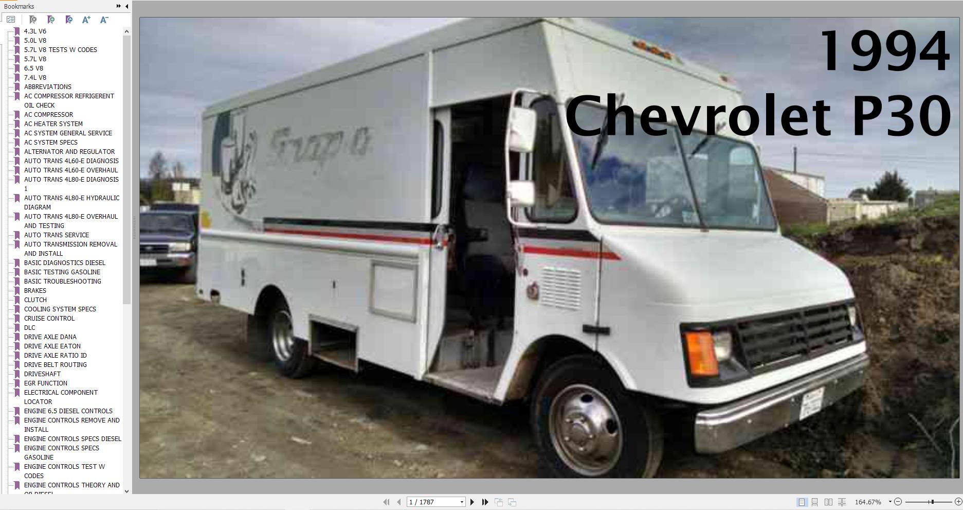 Chevrolet G Series P30 1994 Service Repair Manual 1