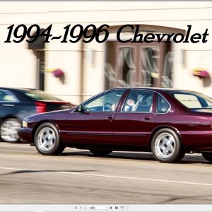 Chevrolet Impala 1994 1996 Service Repair Manual 1