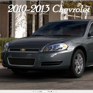 Chevrolet Impala 2010 2013 Service Repair Manual 1