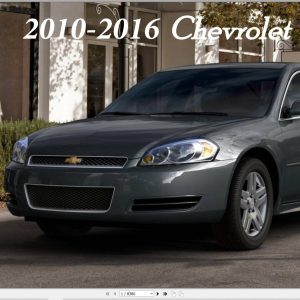Chevrolet Impala 2010 2016 Service Repair Manual 1