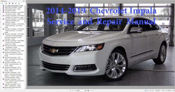Chevrolet Impala 2014 2019 Service Repair Manual 1