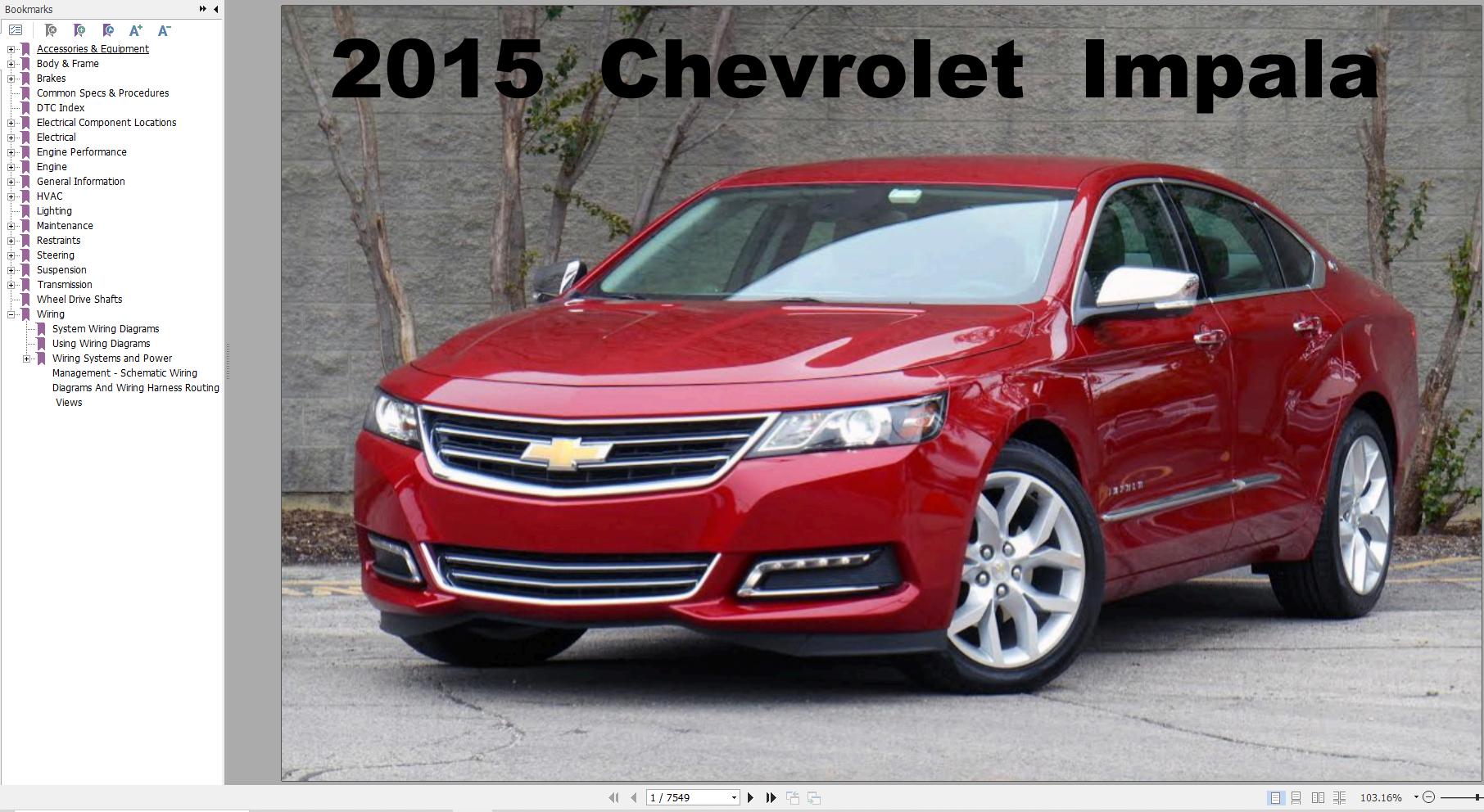 Chevrolet Impala 2015 Service Repair Manual 1