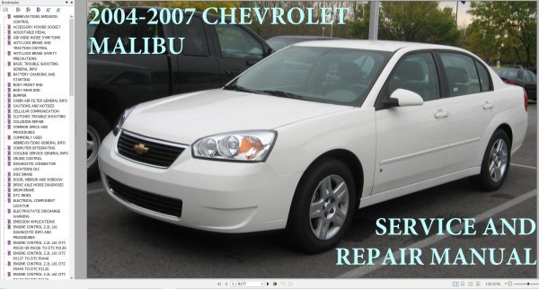 Chevrolet Malibu 2004 2007 Service Repair Manual 1