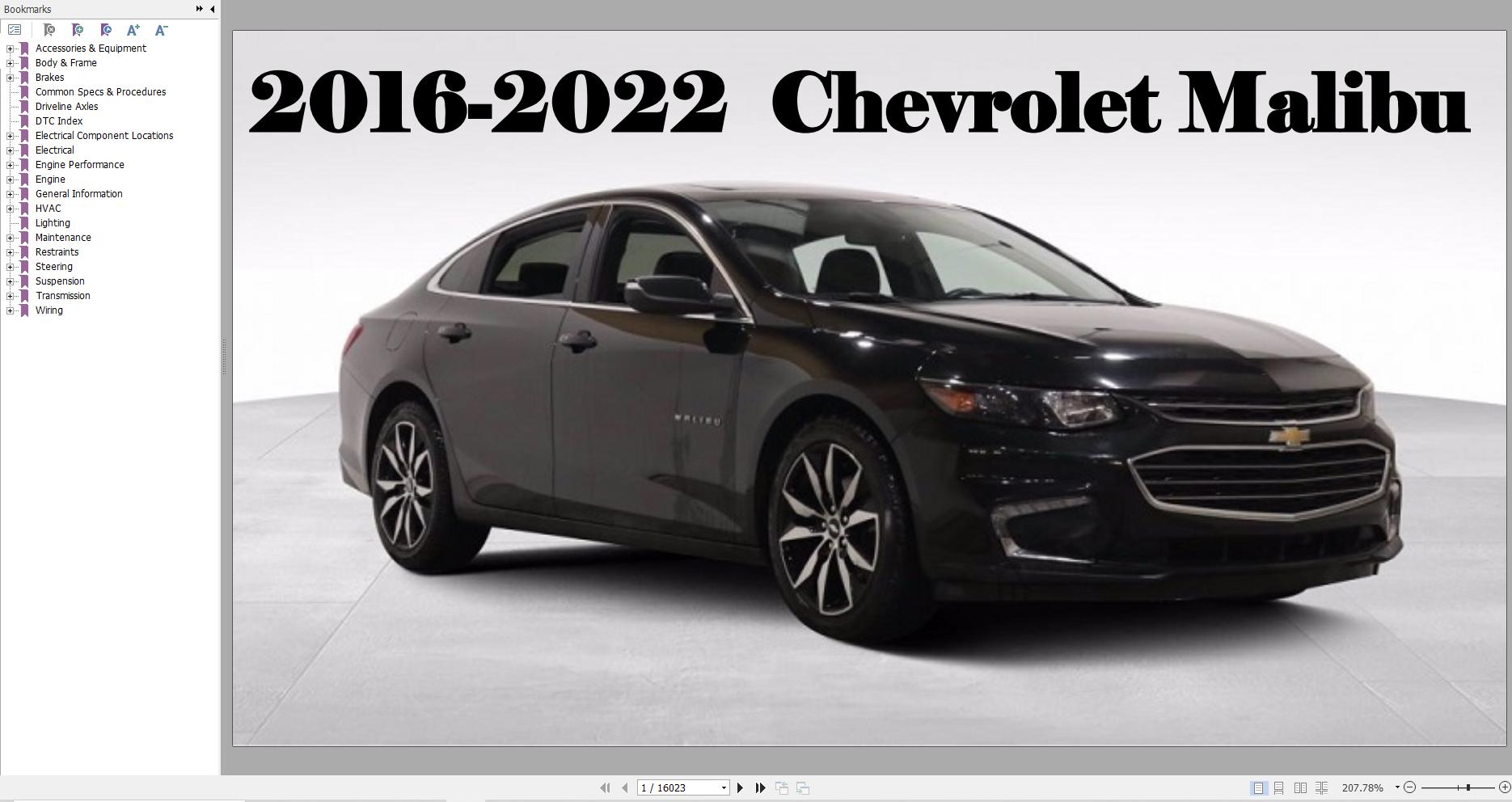 Chevrolet Malibu 2016 2022 Service Repair Manual 1