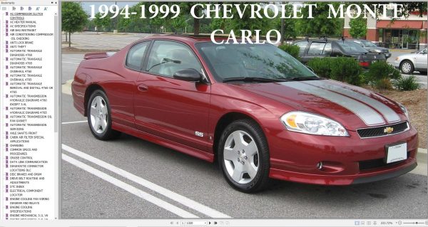 Chevrolet Monte Carlo 1994 1999 Service Repair Manual 1