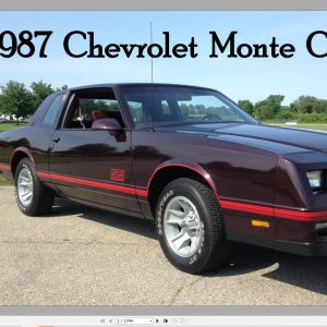 Chevrolet Monte Carlo SS 1987 Service Repair Manual 1