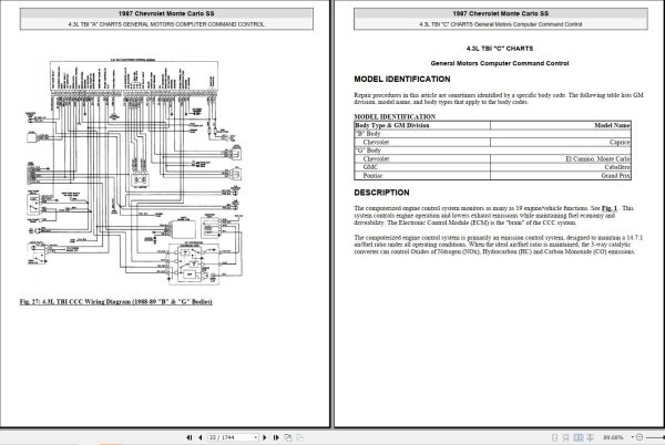 Chevrolet Monte Carlo SS 1987 Service Repair Manual 2