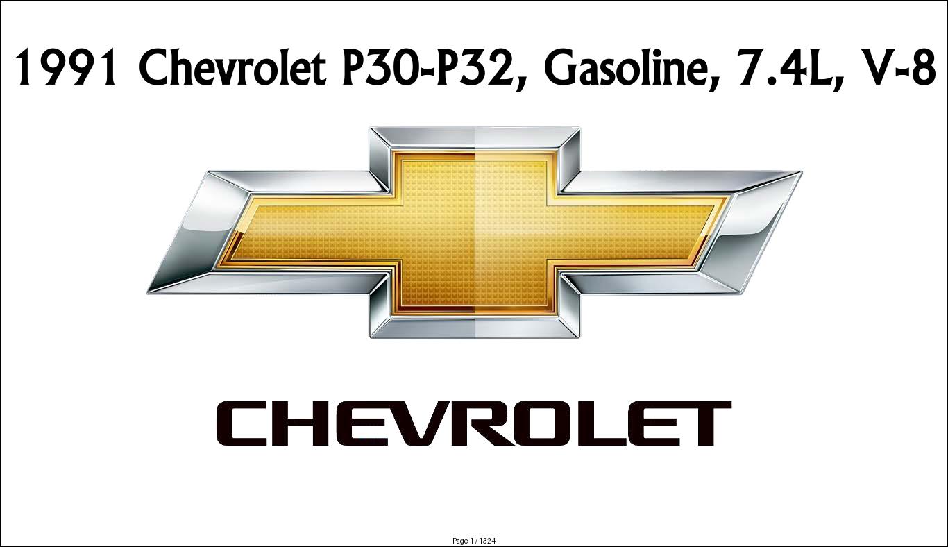 Chevrolet P30 P32 1991 Service Repair Manual 1
