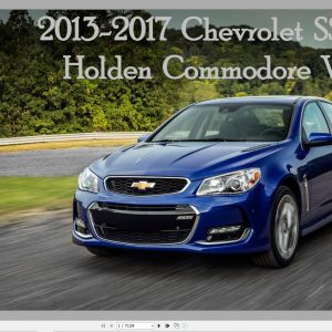Chevrolet SS Holden Commodore VF 2013 2017 Service Repair Manual 1