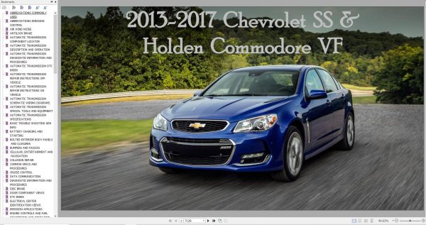 Chevrolet SS Holden Commodore VF 2013 2017 Service Repair Manual 1