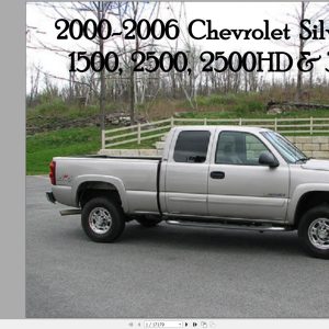 Chevrolet Silverado 1500 2500 2500HD 3500 2000 2006 Service Repair Manual 1