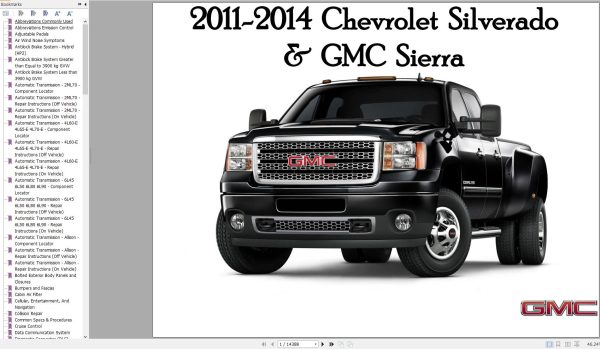Chevrolet Silverado GMC Sierra 2011 2014 Service Repair Manual 1