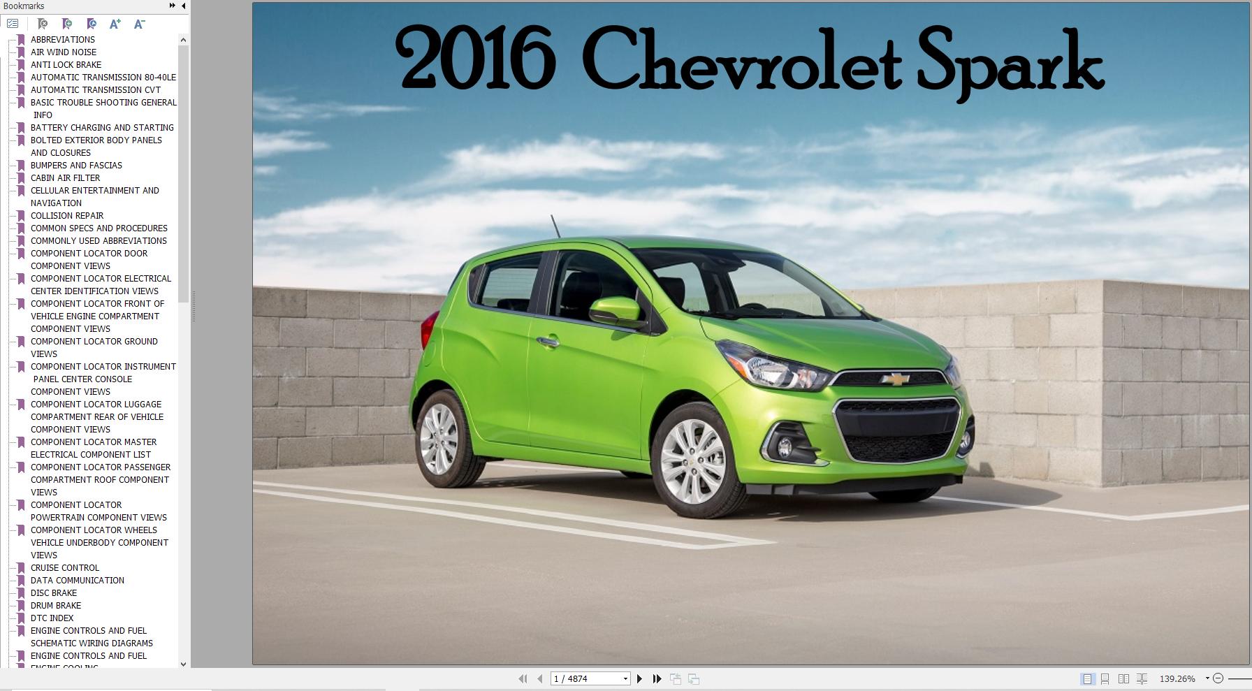 Chevrolet Spark 2016 Service Repair Manual 1