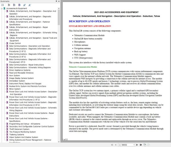 Chevrolet Suburban 2021 2023 Service Repair Manual 1