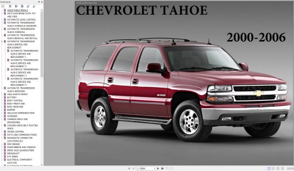 Chevrolet Tahoe 2000 2006 Service Repair Manual 1