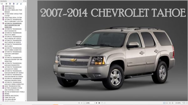 Chevrolet Tahoe 2007 2014 Service Repair Manual 1